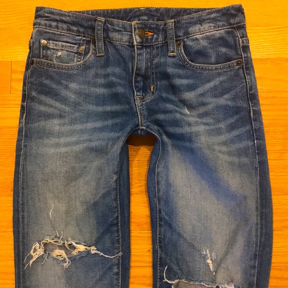 DENIM & SUPPLY Ralph Lauren RIPPED Low Slim Jeans - Picture 8 of 16